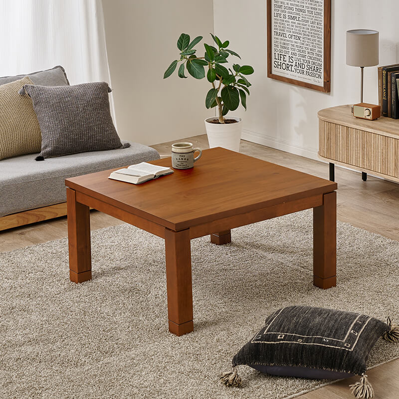 [幅75/105/120/150][単品/セット] アカシア長方形こたつ 高さ2段階調節可能 Taris+POKA