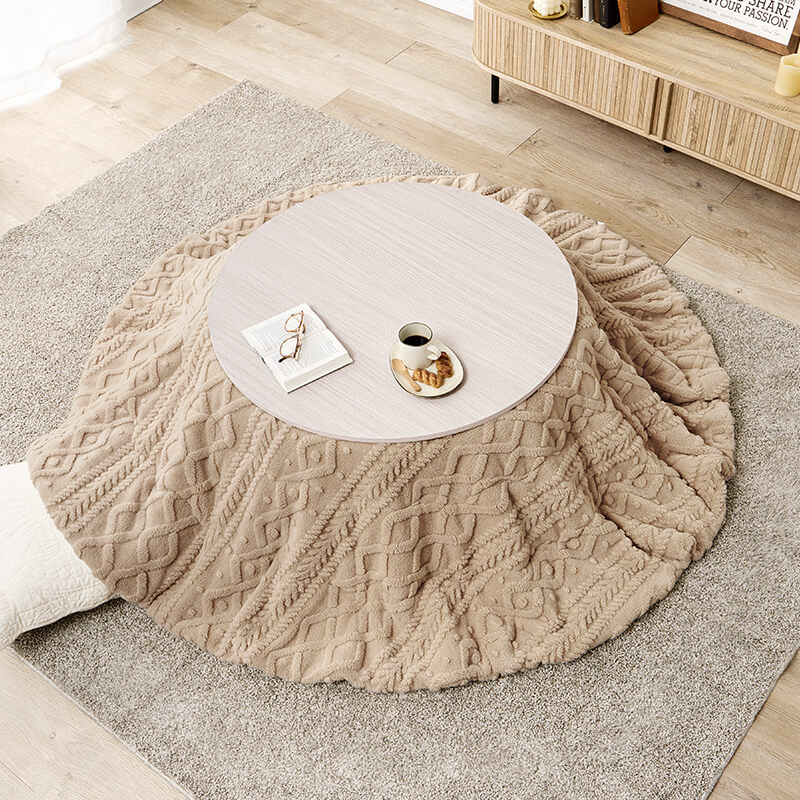 [幅80/105][単品/セット] 楕円形・円形こたつ abel+Luna/moku moku/メレンゲ