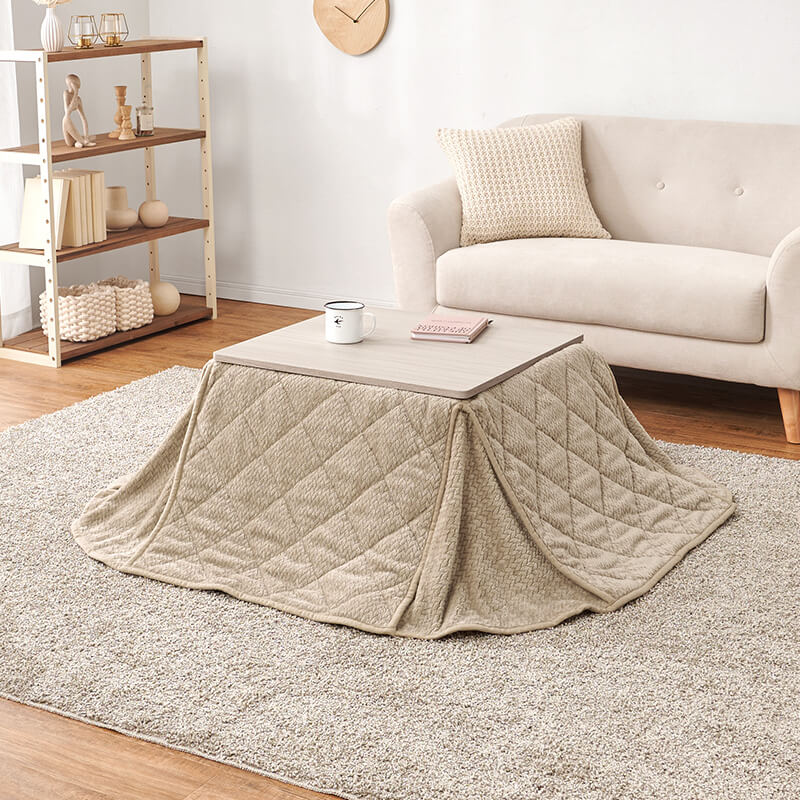 [幅60][単品/セット] 折りたたみ正方形こたつ Cube+Luna/POKA/メレンゲ