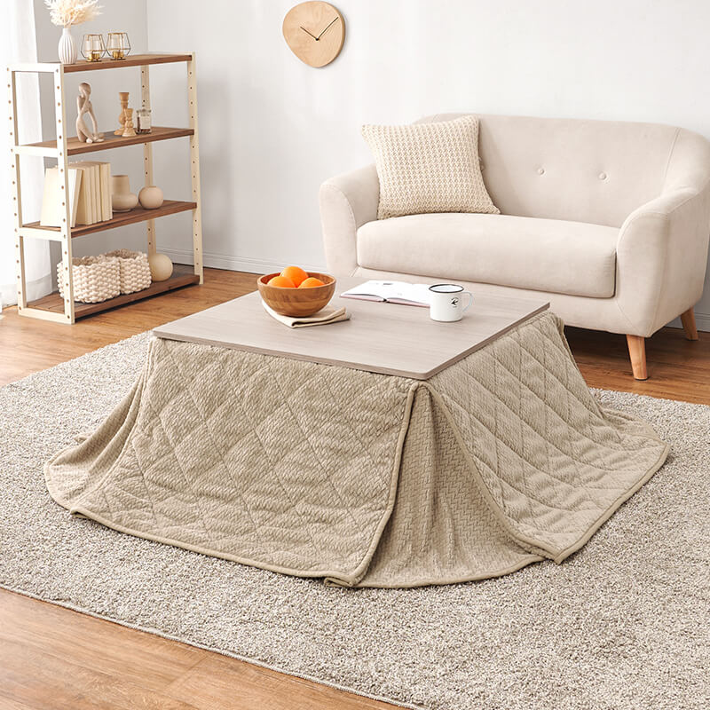 折りたたみ正方形こたつ [幅75][単品/セット] Cube+Luna/POKA