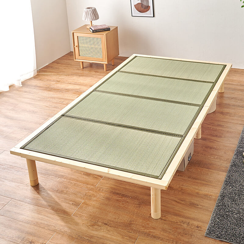 [S/SD/D] 頑丈すのこベッド 畳マットレスセット 高さ調節3段階 敷布団対応