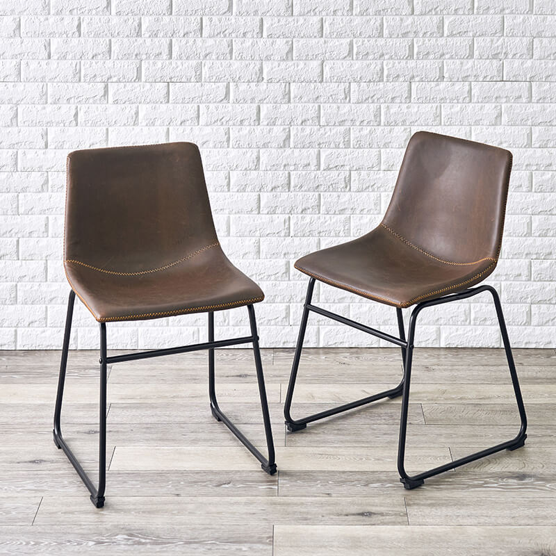 [2脚セット] 本革調チェア Cherish Bタイプ