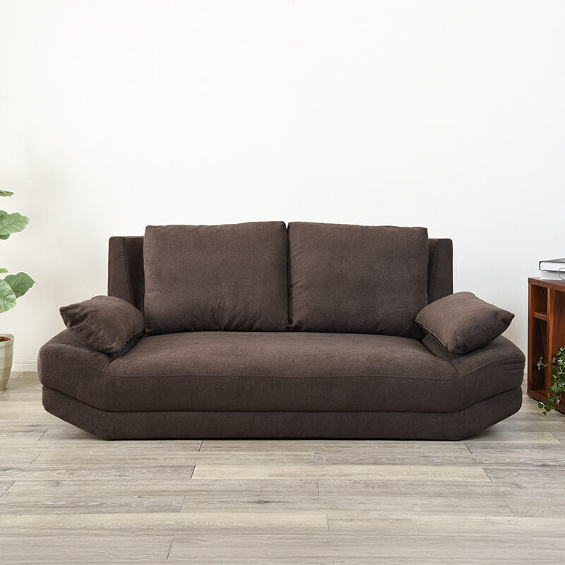 ごろ寝ソファ 2人掛け アームレス クッション付き 脚取り外し可能 [幅