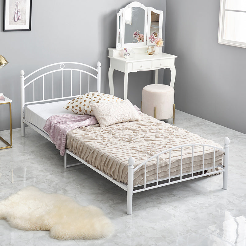 【新商品】[シングル] 姫系アーチ型パイプベッド 高さ調節2段階（フレーム単品orマットレスセット）