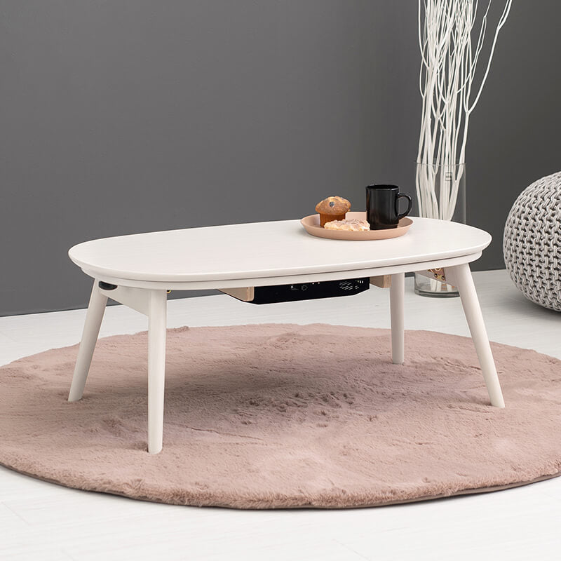 【新色登場】[幅90][単品/セット] 折りたたみ楕円形こたつ Carumina+Luna/moku moku/POKA/メレンゲ