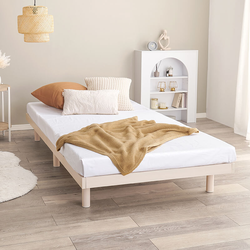 [シングル] すのこベッド 高さ調節2段階 低ホルム Mime（フレーム単品）