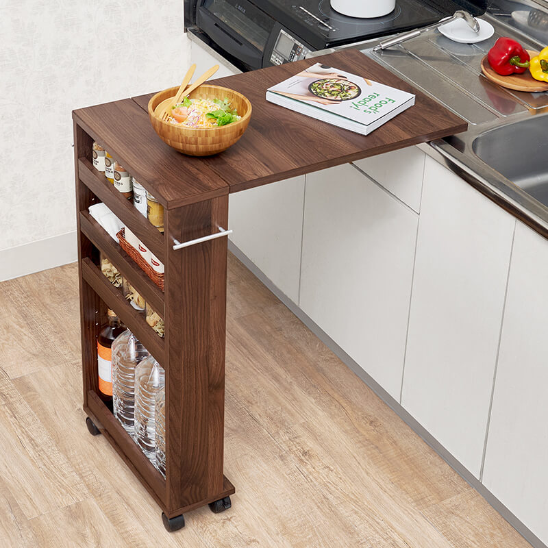 【新商品】[幅16-70] キッチン用拡張テーブル 高さ80/85cmキッチン対応