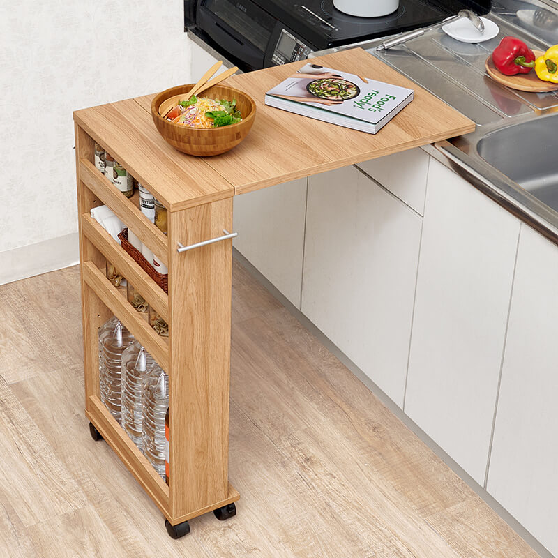 【新商品】[幅16-70] キッチン用拡張テーブル 高さ80/85cmキッチン対応