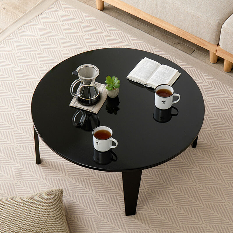 [2size] 8色から選べる折りたたみ円形テーブル couleur