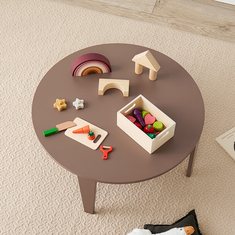 [2size] 8色から選べる折りたたみ円形テーブル couleur