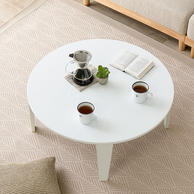 [2size] 8色から選べる折りたたみ円形テーブル couleur