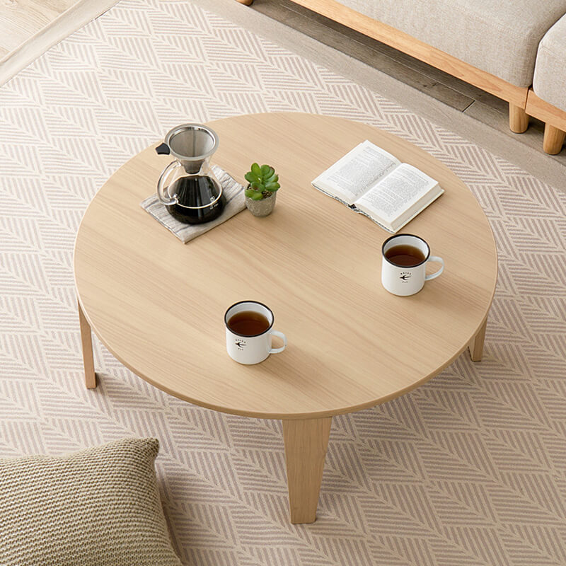 [2size] 8色から選べる折りたたみ円形テーブル couleur