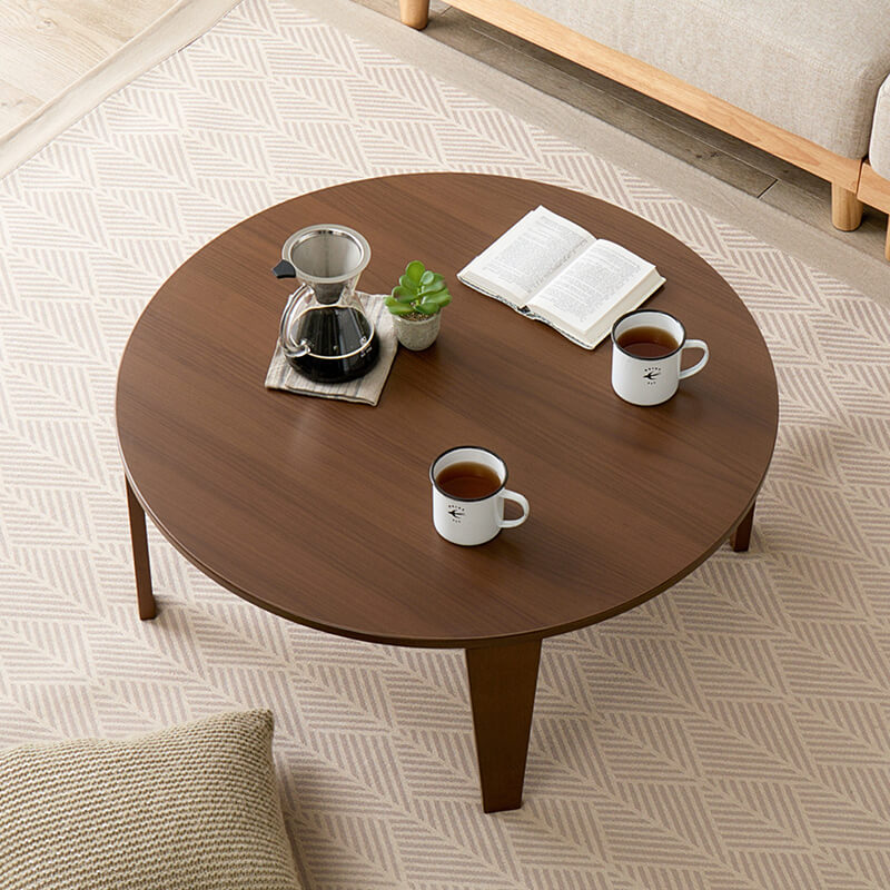 [2size] 8色から選べる折りたたみ円形テーブル couleur