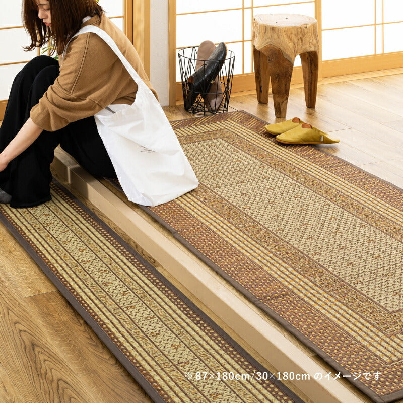 日本製 い草 玄関マット エルモード 【 60×90cm〜87×180cm