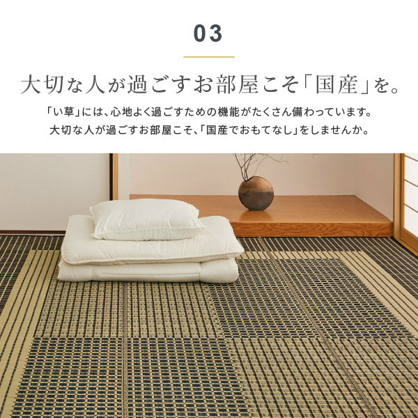 国産 い草ラグ 栄山【裏貼り】 約261×261cm【江戸間4.5畳】4.5帖 4畳半 滑り止め加工 上敷き抗菌 防臭ござ い草カーペット ラグマット センターラグ アクセントラグ おしゃれ 井草 年中 萩原 春夏秋冬 涼しい ひんやり