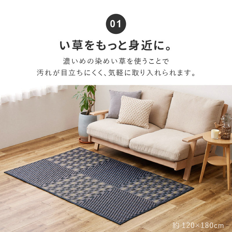 い草ラグ [5サイズ][厚手/薄手][裏貼り] はっ水 和モダン ふっくら
