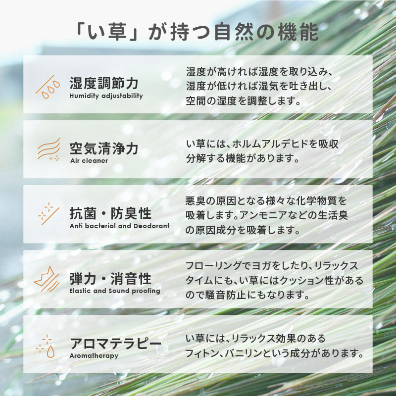 ウレタンの厚みを選べる はっ水 ふっくら ウレタン入り い草ラグ 穂まれ 厚手【裏貼り/滑り止め付】【約1.5畳/2畳/3畳/4.5畳弱/6畳弱】い草カーペット アクセントラグ 和モダン 抗菌 防臭 井草 イグサ いぐさ 春夏秋冬用 ひんやり 涼しい