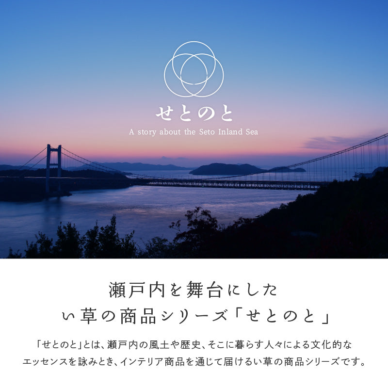 [3サイズ][裏貼り/裏無し] い草ラグ グラデーション 滑り止め付き 日本製 せとのとシリーズ 凪（なぎ）