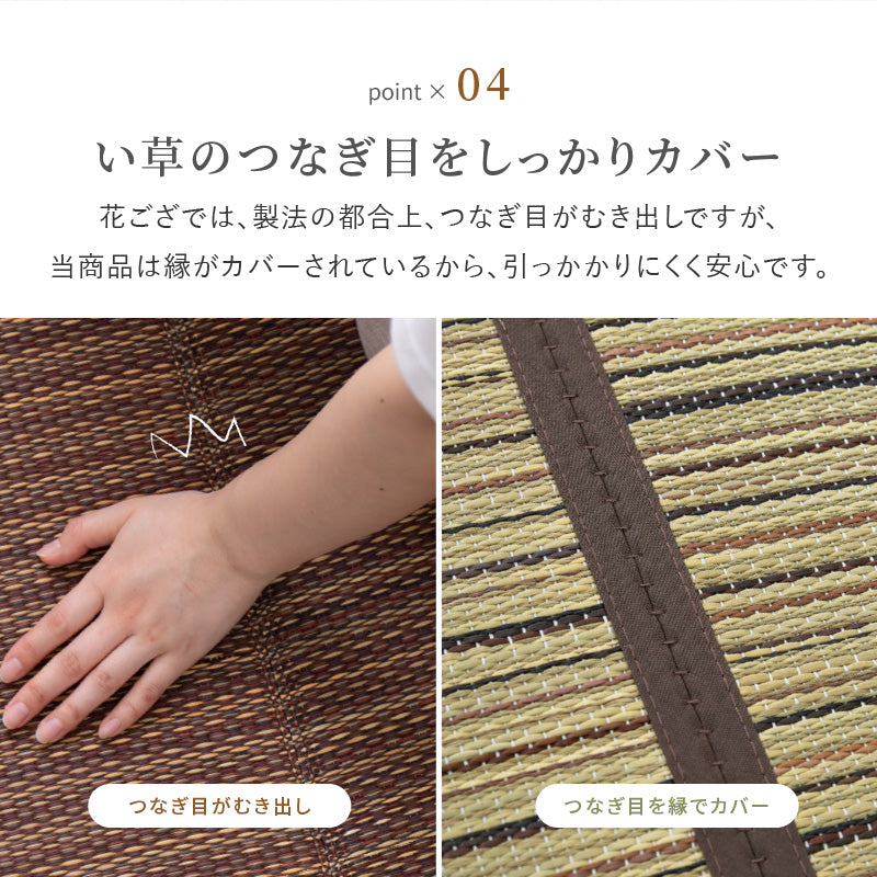 【新商品】[江戸間][2～8畳] い草柄上敷き い草カーペット モダン 涼み