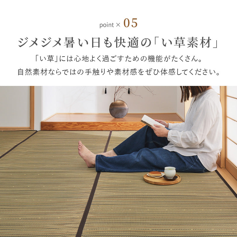 【新商品】[江戸間][2～8畳] い草柄上敷き い草カーペット モダン 涼み