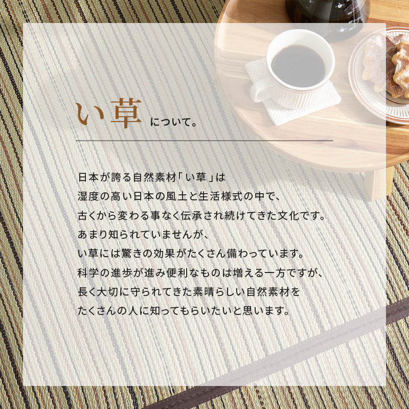 【新商品】[江戸間][2～8畳] い草柄上敷き い草カーペット モダン 涼み