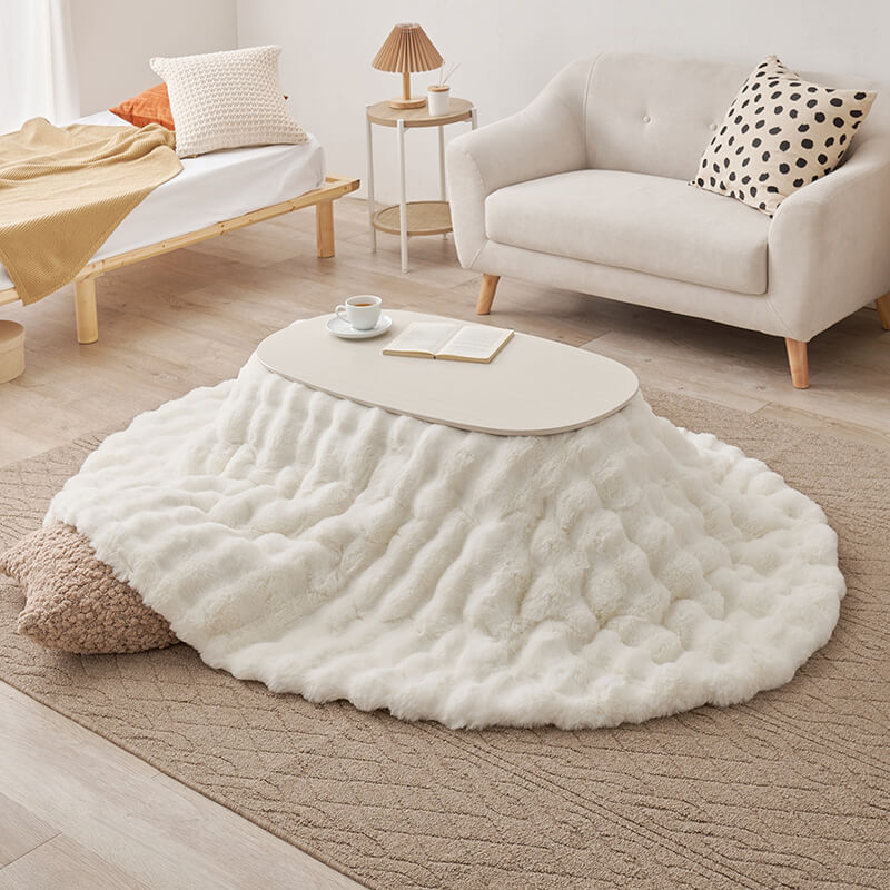 【新色登場】[幅90][単品/セット] 折りたたみ楕円形こたつ Carumina+Luna/moku moku/POKA/メレンゲ