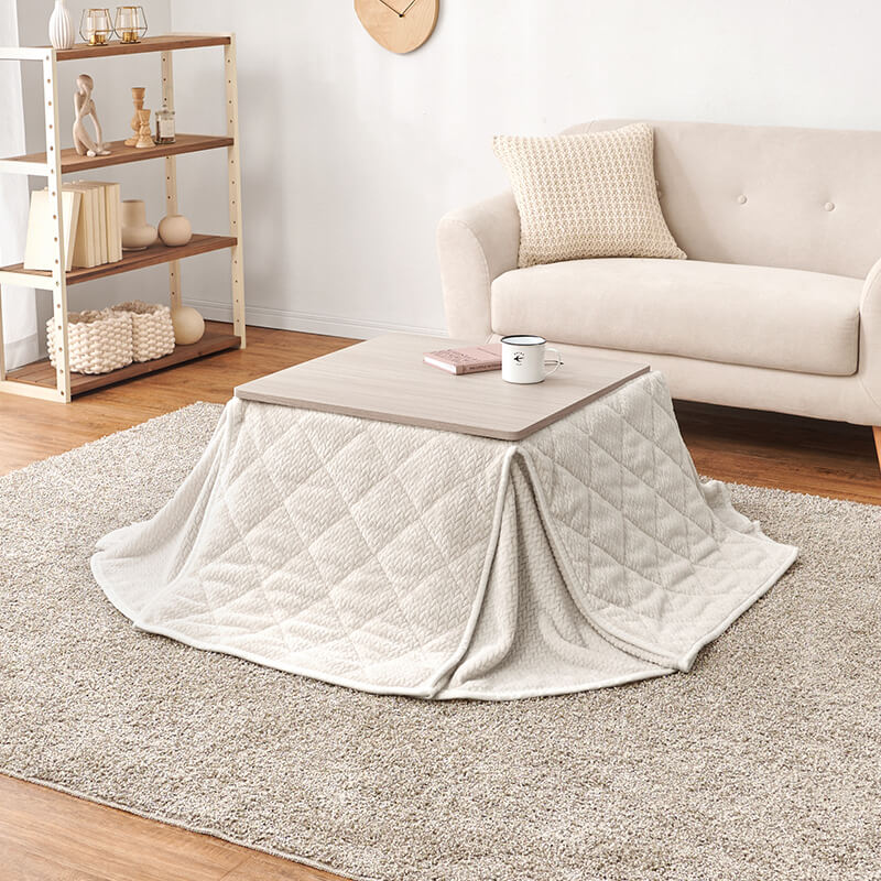 [幅60][単品/セット] 折りたたみ正方形こたつ Cube+Luna/POKA/メレンゲ