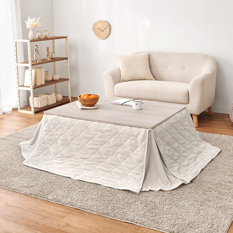 [幅105][単品/セット] 折りたたみ長方形こたつ Cube+Luna/POKA/メレンゲ