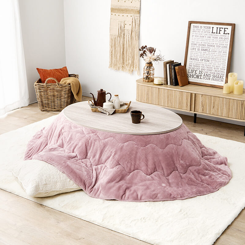 [幅80/105][単品/セット] 楕円形・円形こたつ abel+Luna/moku moku/メレンゲ