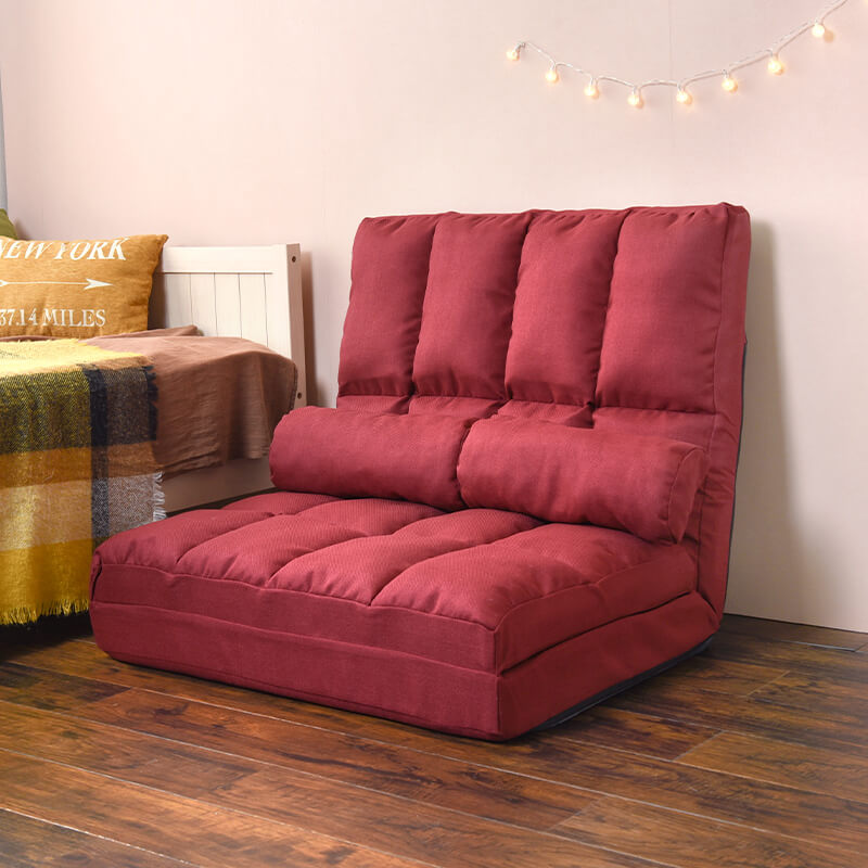 [幅90] ハイバック3WAYソファベッド 1.5人掛け 14段階リクライニング クッション付き ローソファ 完成品 Gren