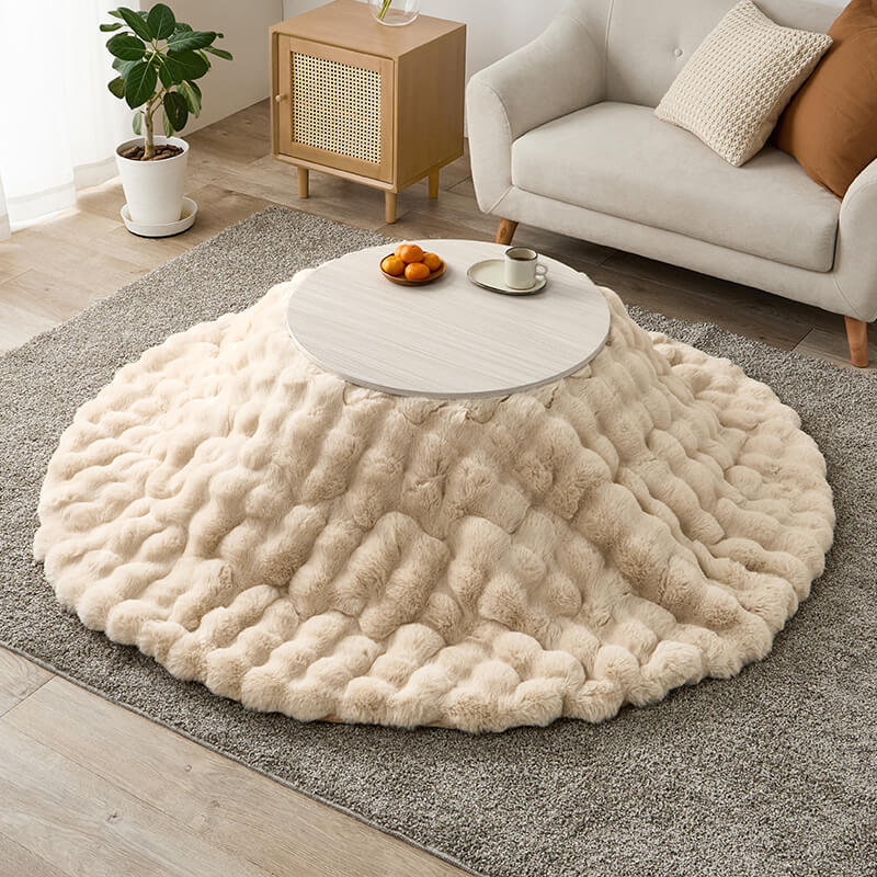 [直径68][単品/セット] 折りたたみ円形こたつ Mone+Luna/moku moku/メレンゲ