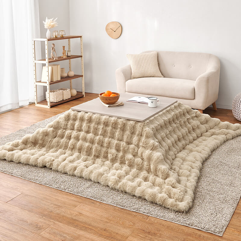 [幅75][単品/セット] 折りたたみ正方形こたつ Cube+Luna/POKA/メレンゲ