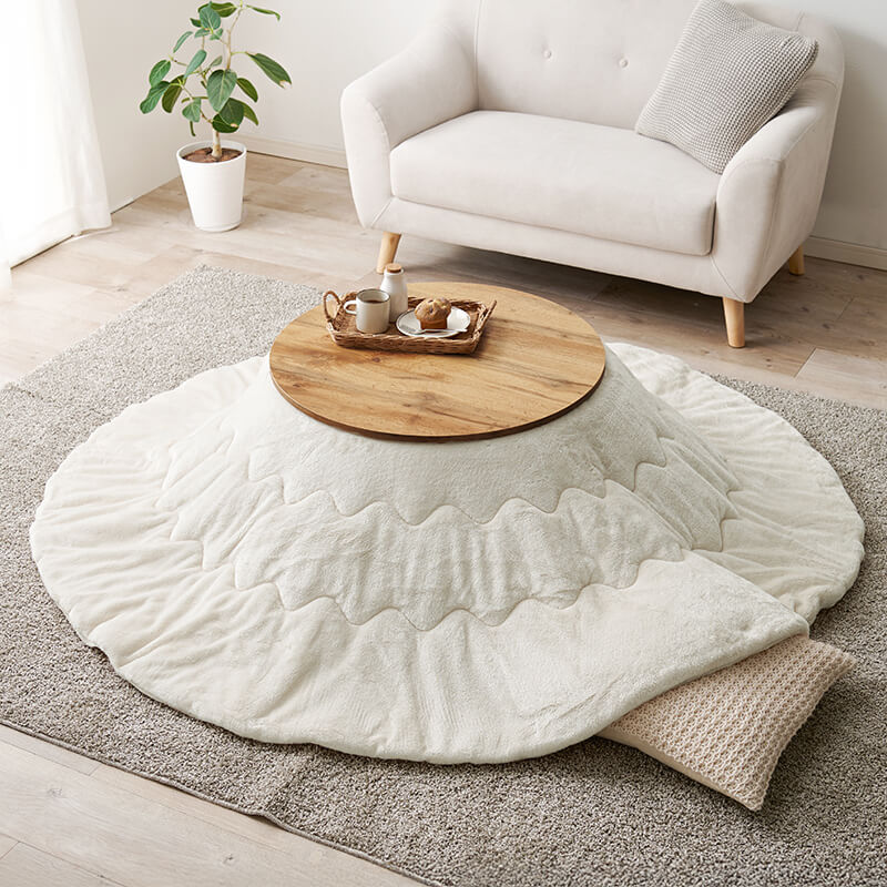 [直径68][単品/セット] 折りたたみ円形こたつ Mone+Luna/moku moku/メレンゲ