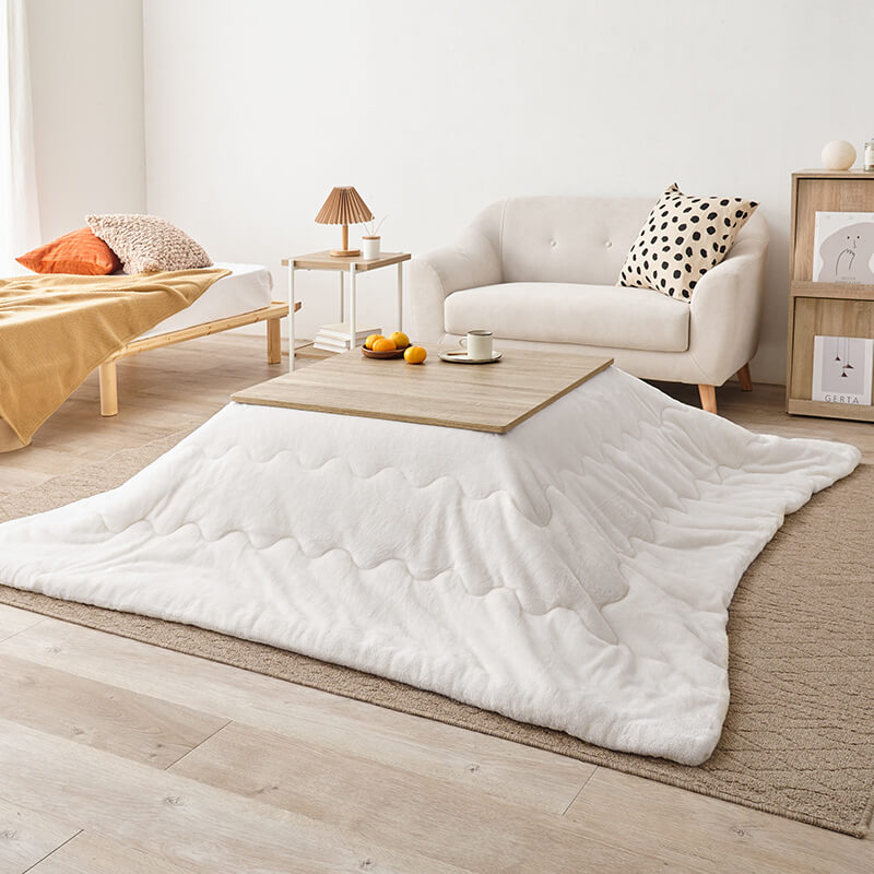 折りたたみ正方形こたつ [幅75][単品/セット] Cube+Luna/POKA/メレンゲ