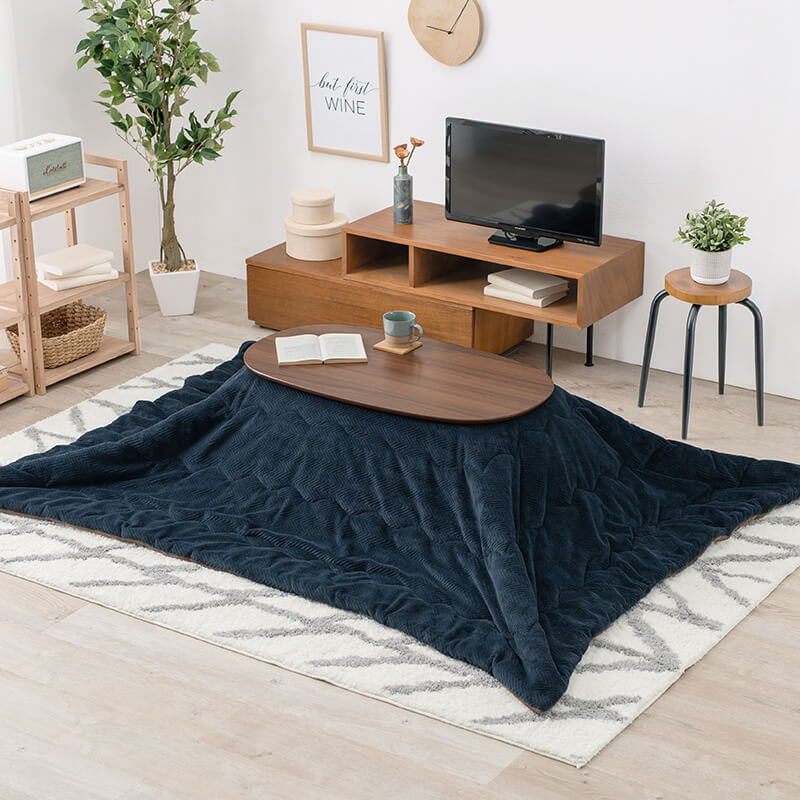 折りたたみ楕円形こたつ [幅90][セット] Ellipse+Bique | おしゃれな