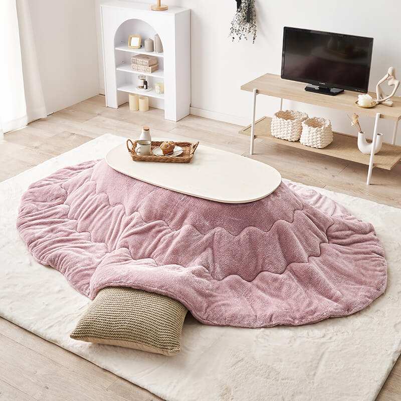 【新色登場】[幅90][単品/セット] 折りたたみ楕円形こたつ Carumina+Luna/moku moku/POKA/メレンゲ