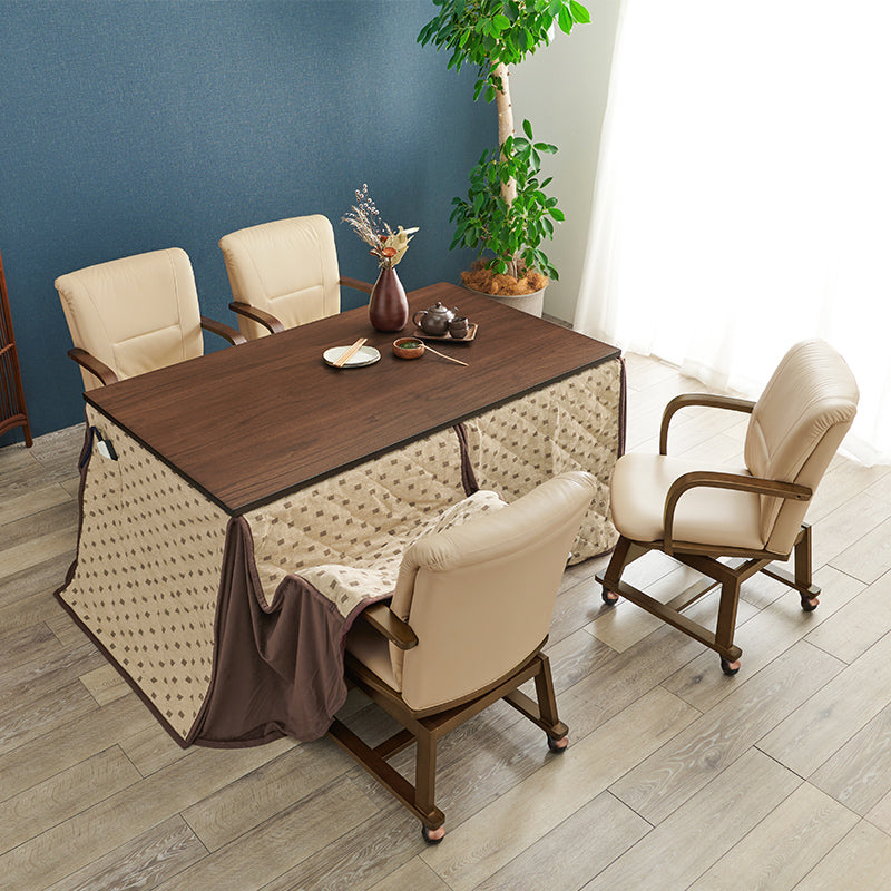 ハイタイプコタツセット 4点セット ダイニングこたつ 和モダン 布団付 eーcasa こたつ イスセット 85cm 4点セット コタツ テーブル 正方形