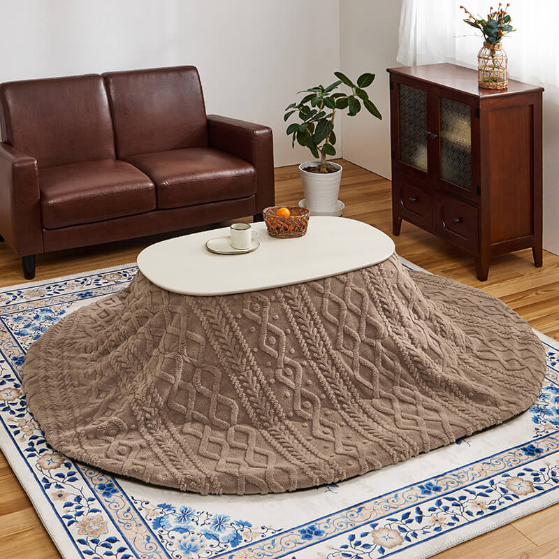 【新色登場】[幅90][単品/セット] 折りたたみ楕円形こたつ Carumina+Luna/moku moku/POKA/メレンゲ