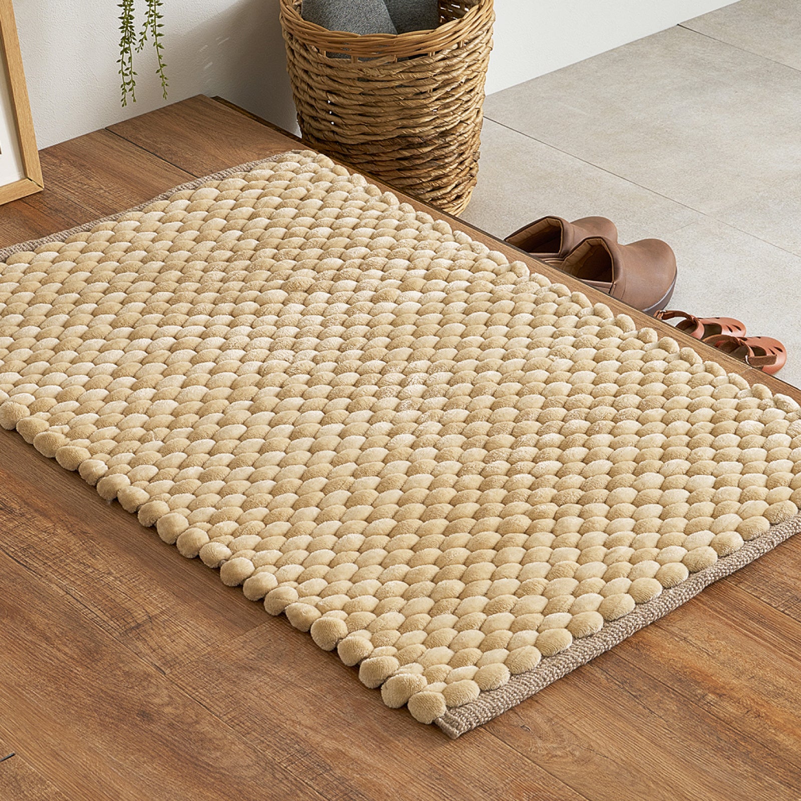 【新商品】[60×90] 洗える ぽこぽこ玄関マット マット ナラム