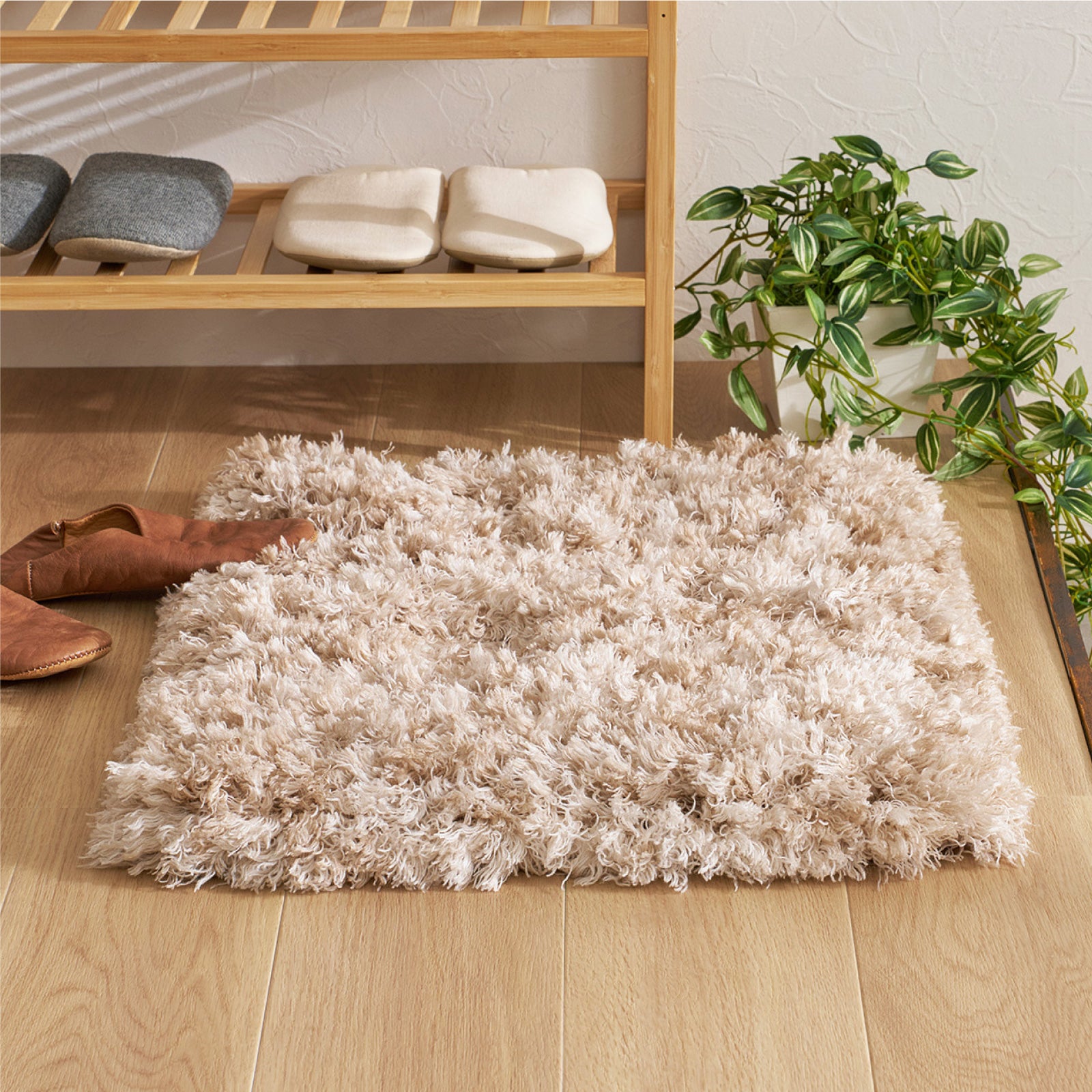 洗える 玄関マット マット 室内用 屋内用マット シャギーマット