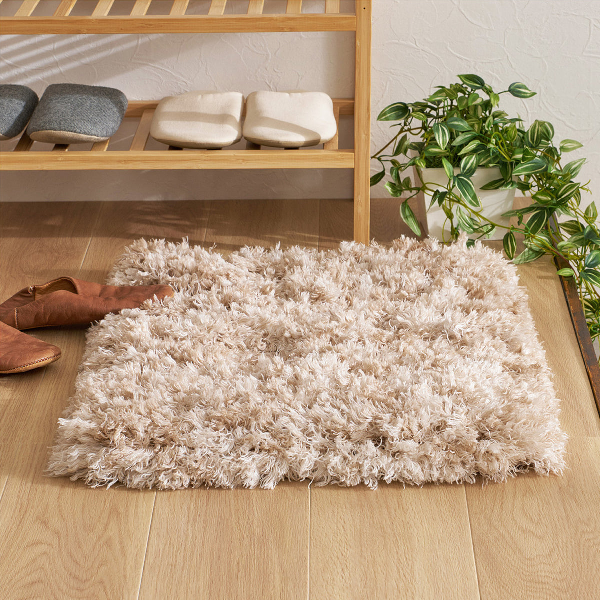 【新商品】[40×60] 洗える 玄関マット シャギーマット リレイア