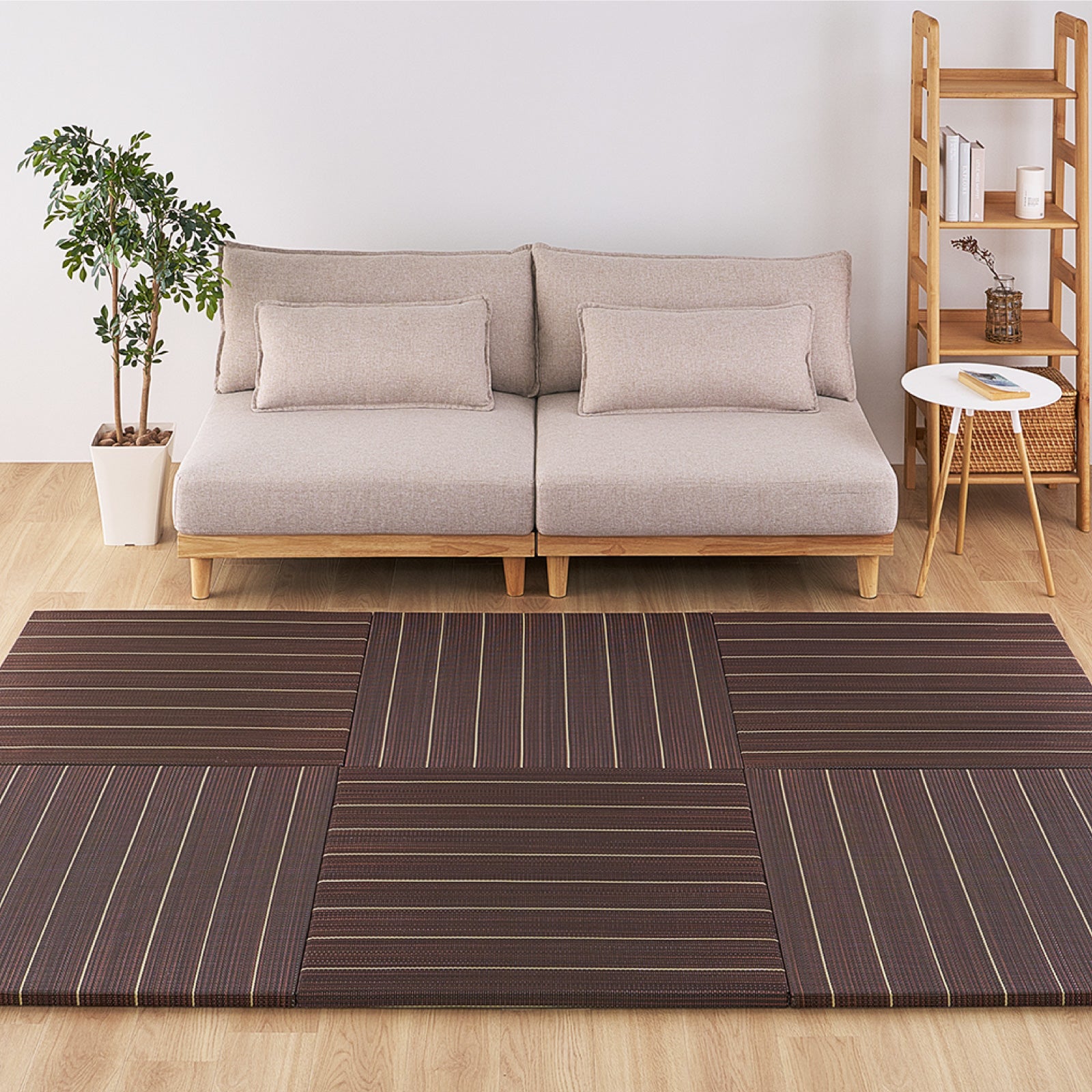 【新商品】[82×82×2.5][単品/セット] 縁なし い草置き畳 フローリングに置く畳 滑り止め付き 凛 りん