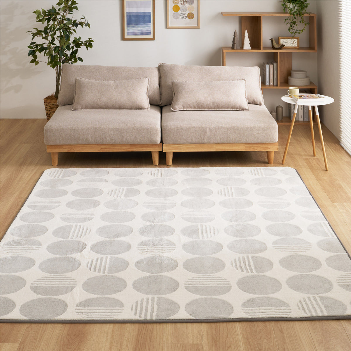 【新商品】[3サイズ] 洗える滑り止め付きラグ 薄手 北欧柄 HYGGE
