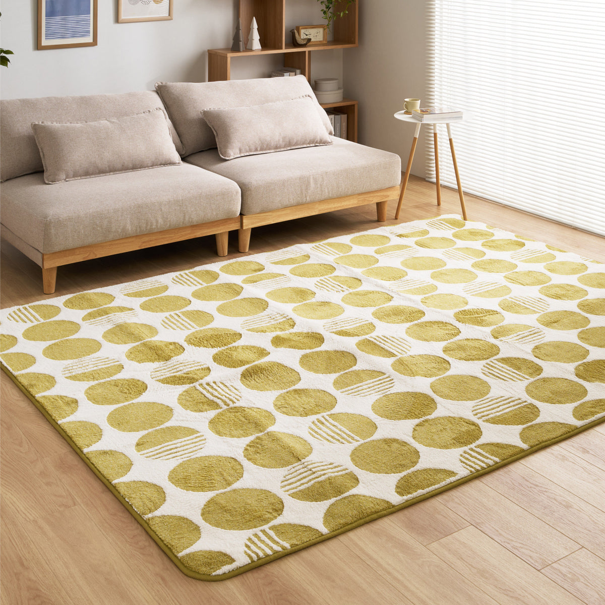 【新商品】[3サイズ] 洗える滑り止め付きラグ 薄手 北欧柄 HYGGE