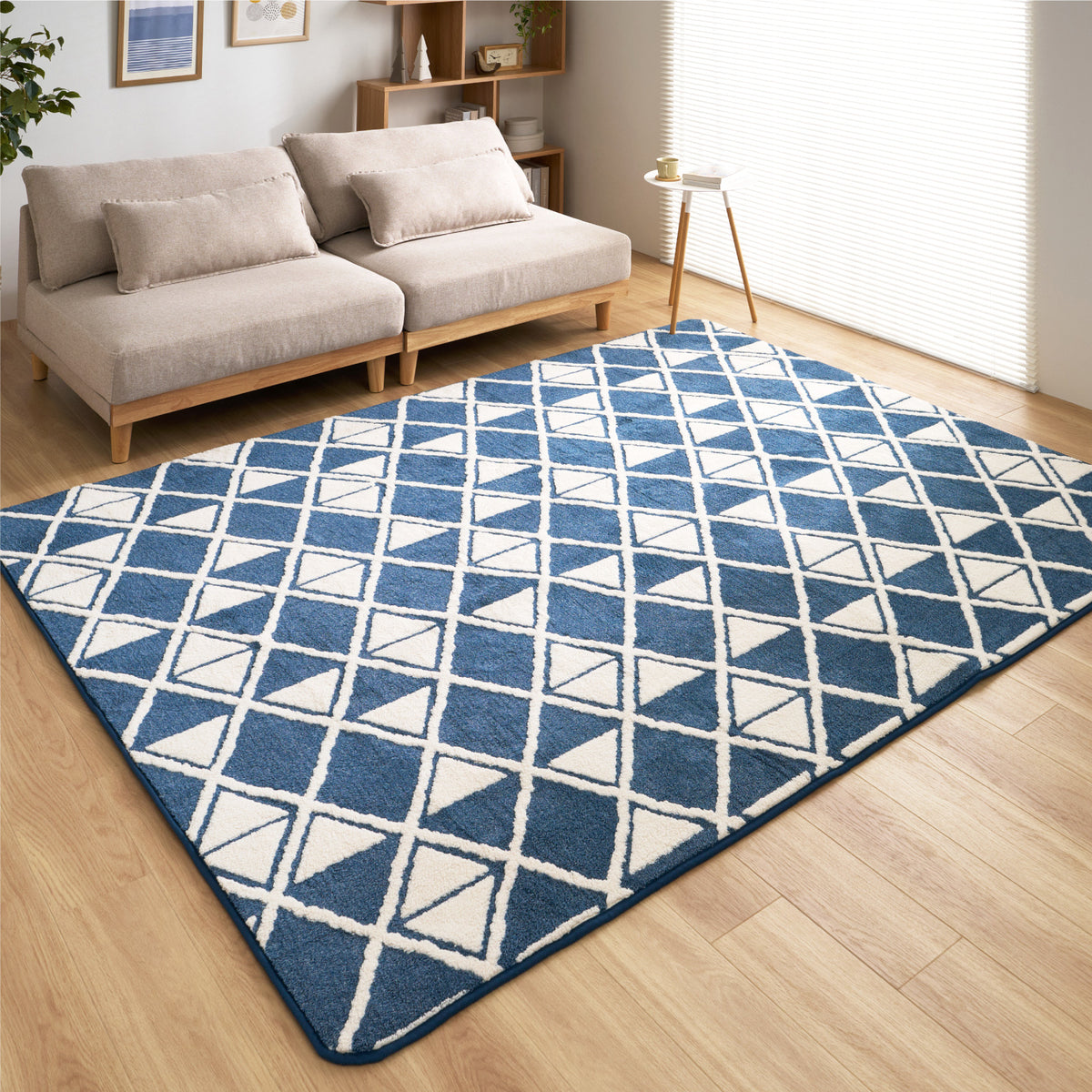 【新商品】[3サイズ] 洗える滑り止め付きラグ 薄手 北欧柄 HYGGE