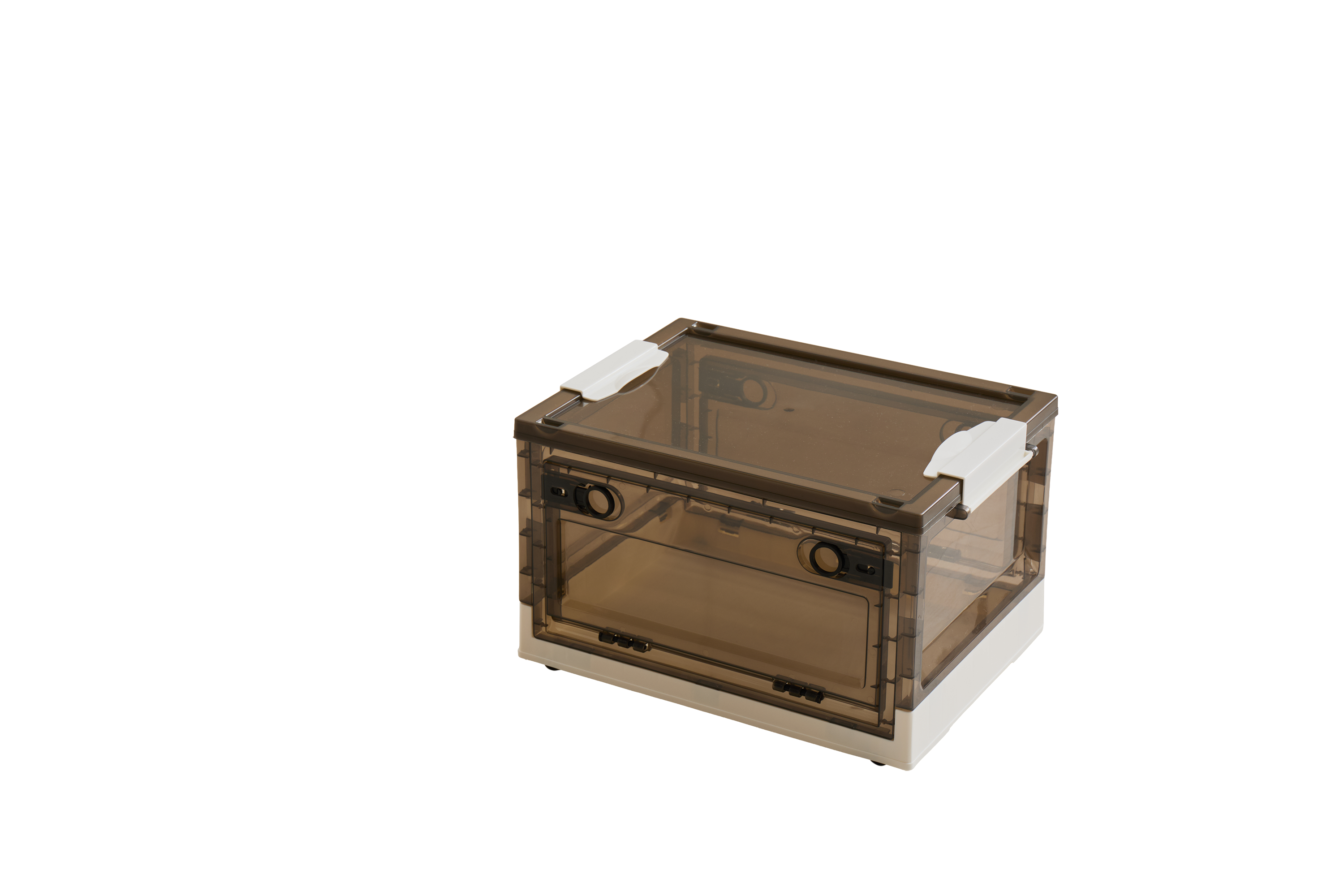 【新商品】[5サイズ][単品/セット] 3面開き 折りたたみ 収納ボックス ふた付き キャスター付き  PS100