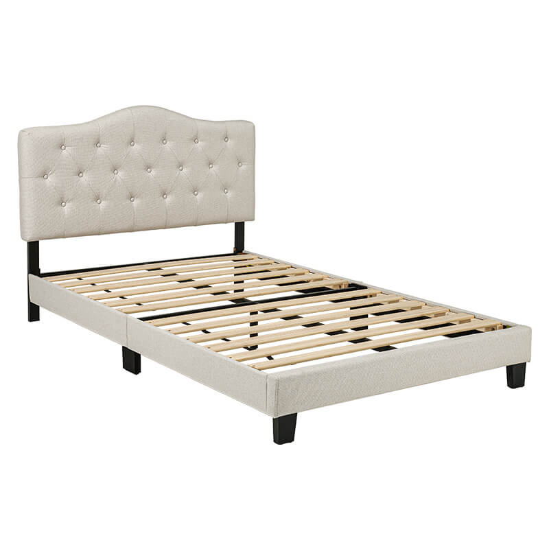 【新商品】[シングル/セミダブル] クラウンファブリックベッド（フレーム単品orマットレスセット）Michelle