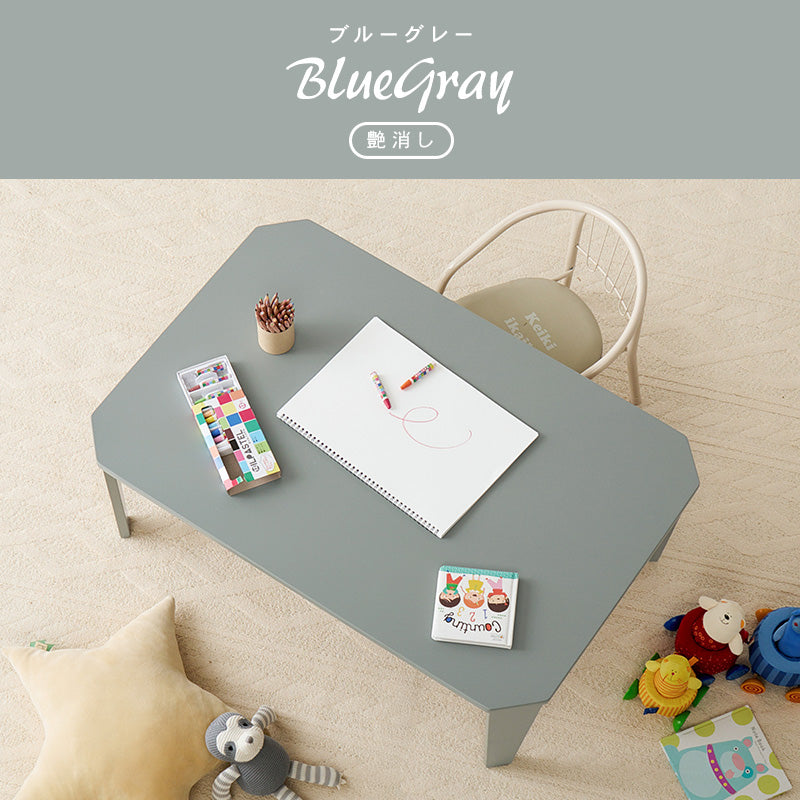 折りたたみ式テーブル　クリアグレー クオルツ センターフォールディングテーブル 【M】 グレー QPRT354