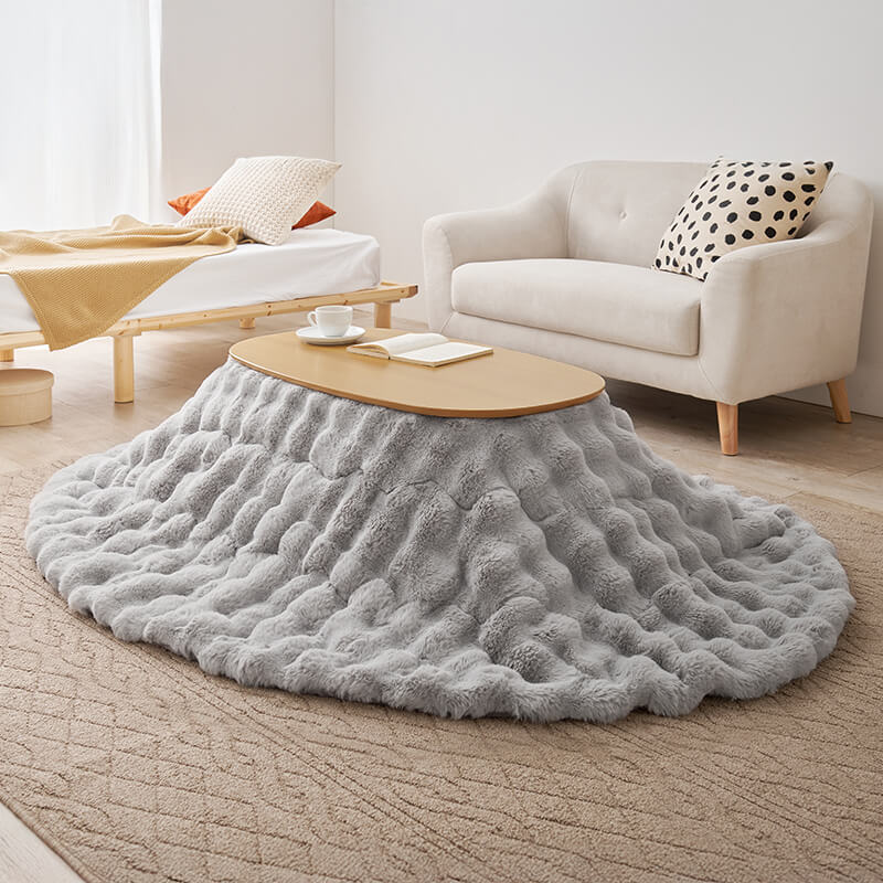 【新色登場】[幅90][単品/セット] 折りたたみ楕円形こたつ Carumina+Luna/moku moku/POKA/メレンゲ