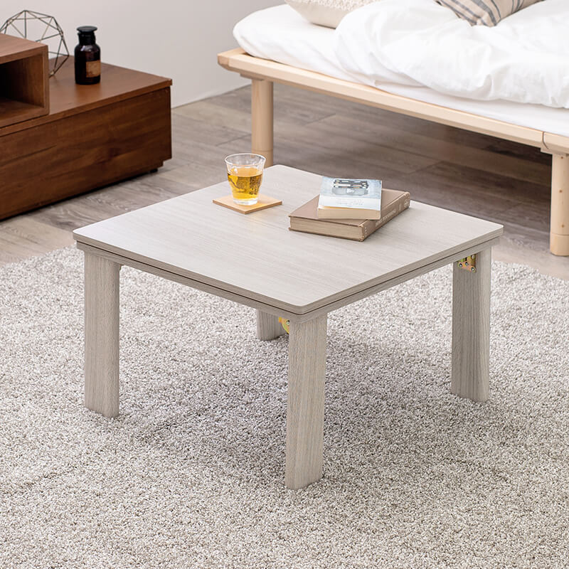 [幅60][単品/セット] 折りたたみ正方形こたつ Cube+Luna/POKA/メレンゲ